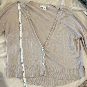 Banana Republic Tan Lightweight Buttoned Cardigan